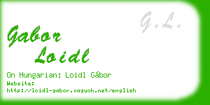 gabor loidl business card