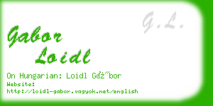 gabor loidl business card